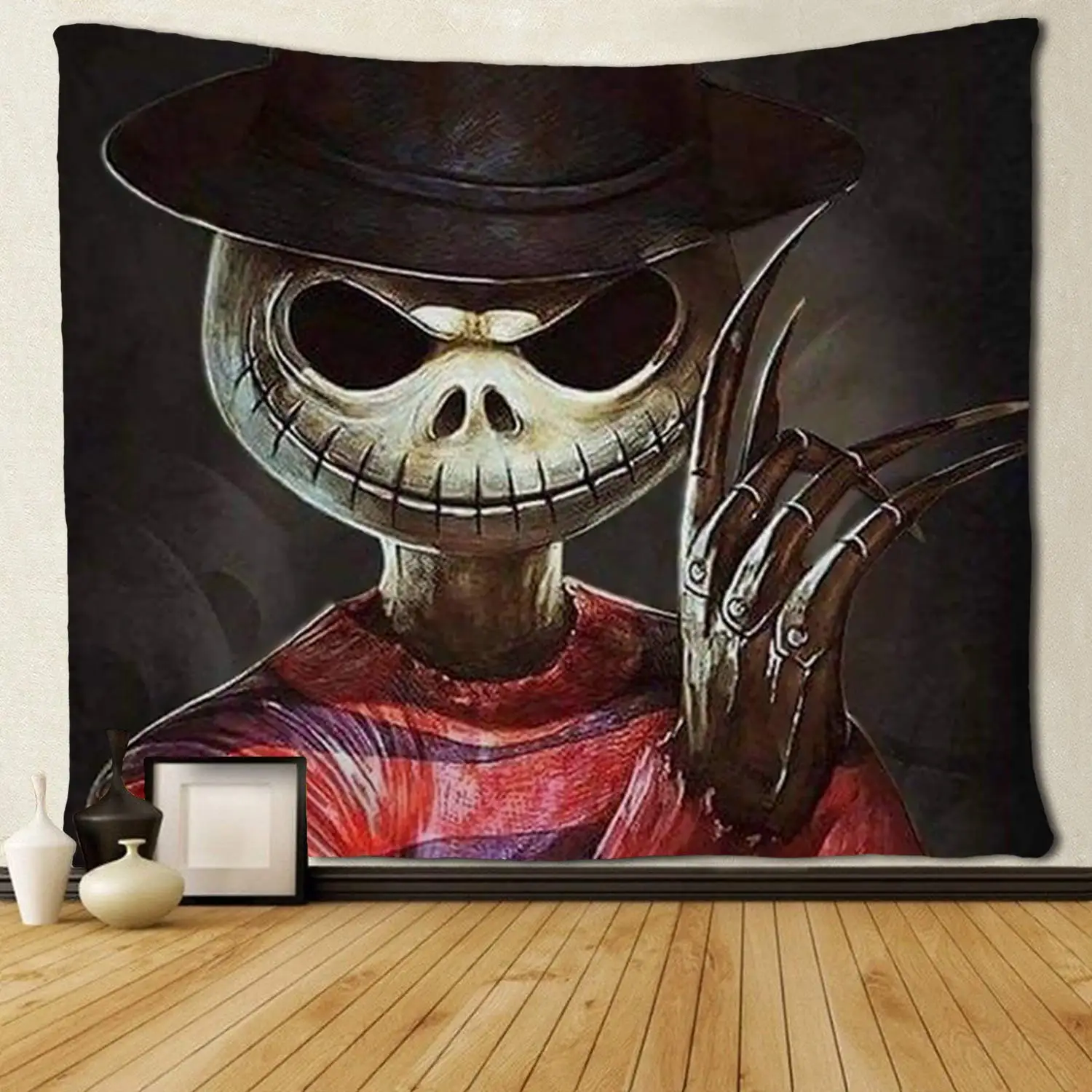 

Halloween Skull Tapestries Wall Hanging Throw Tablecloth for Bedroom Living Room Dorm Room
