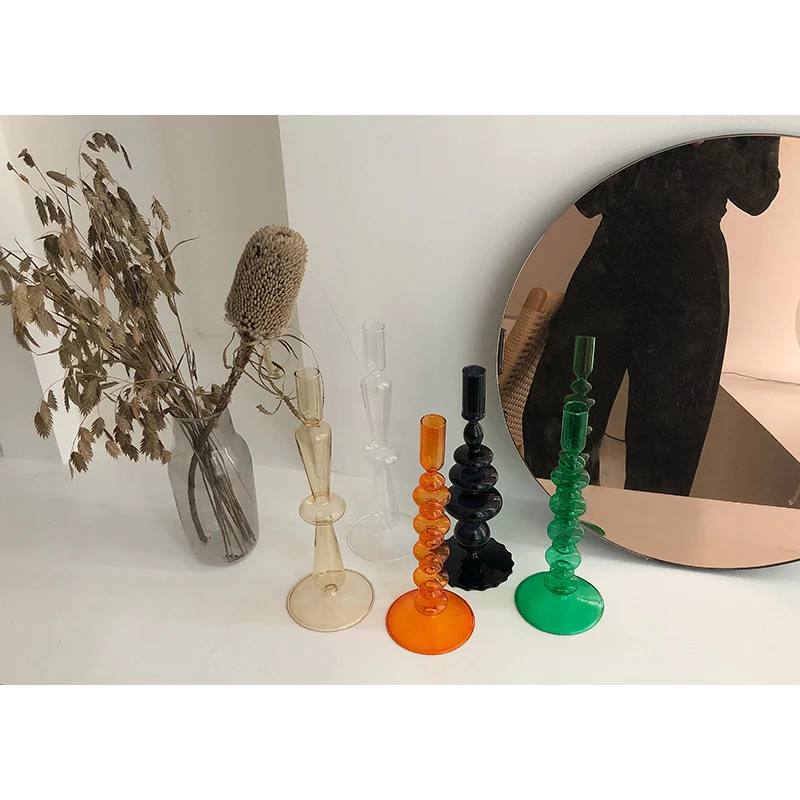 Glass Candle holder for Aromatherapy Spa Weddings Birthdays Holidays Party Farmhouse Decor glass candlestick | Дом и сад