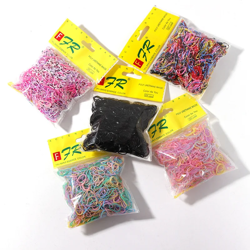 Резинка для волос одноразовая из ТПУ с держателем конского хвоста 1000 шт./лот |