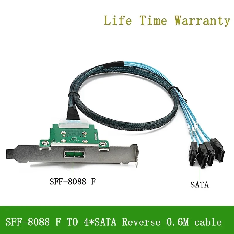 

Мини SAS26 Pin SFF-8088 женский 4 * SATA Обратный кабель для универсального computersServer синхронизации передачи данных кабель 60 см