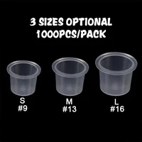 tattoo ink cups 1000pcspack 11mm 14mm 17mm white steady s m l size clear tattoo ink cup cap supply for tattoo inks 4 8