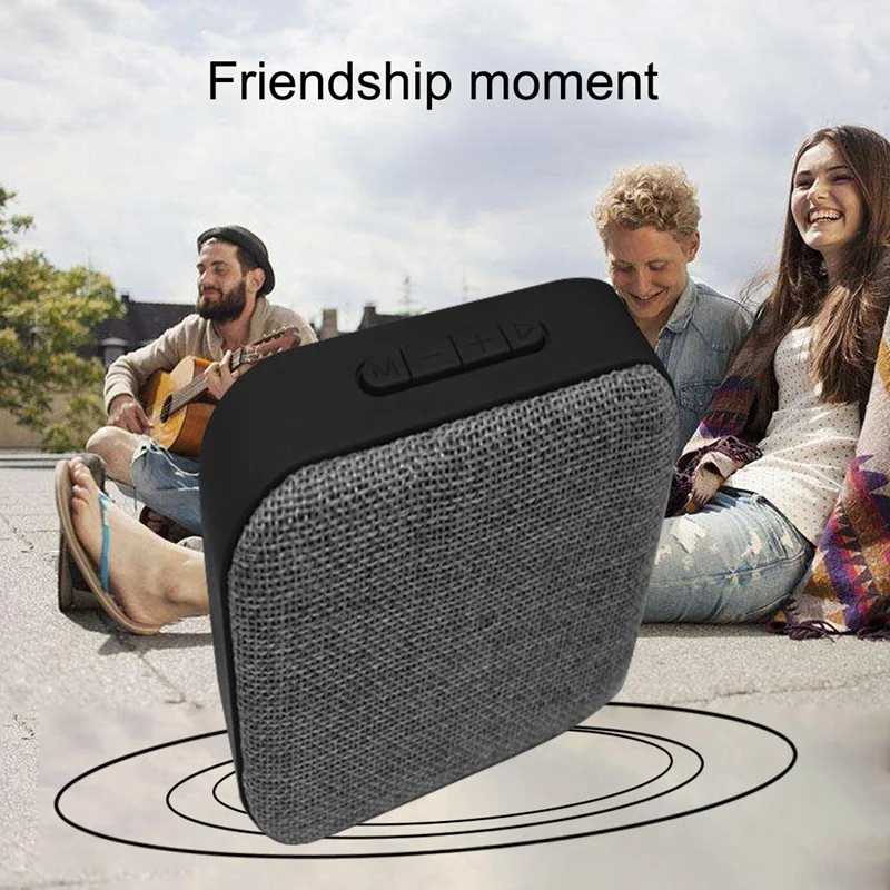 T3 fabric bluetooth speaker wireless mini card USB charging portable audio gray | Электроника