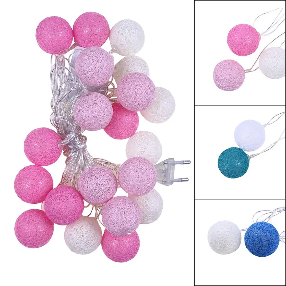 20 светодиодов ватным тампоном гирлянды на открытом воздухе украшения День