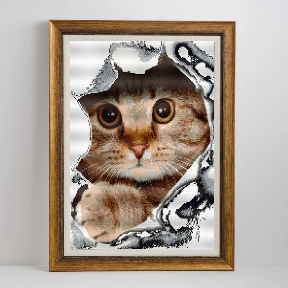 Evershine DIY 5D Diamond Painting Full Drill Cat Pictures Of Rhinestones Embroidery Animals Mosaic Home Decor | Дом и сад