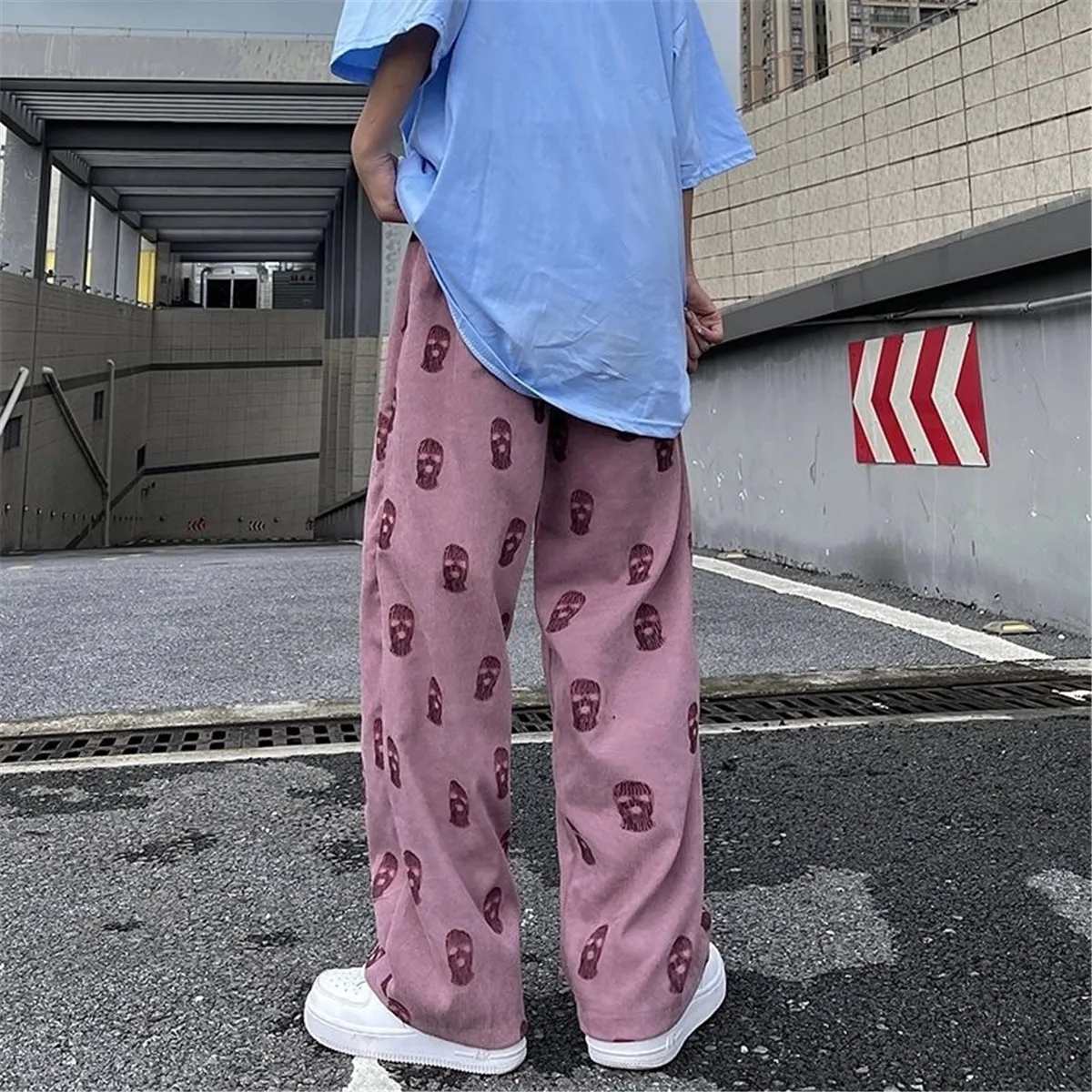 Брюки женские весенне-летние розовые в стиле хип-хоп брюки для бега | Женская