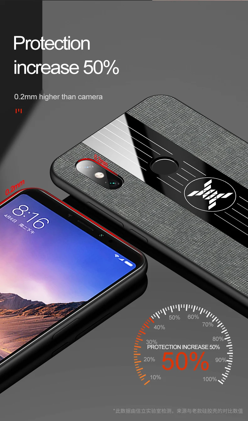 Для Xiaomi Mi Max 3 чехол Роскошный тканевый чехол благородный ударопрочный жесткий корпус для Xiaomi Mi Max 2 чехол для телефона с металлическое кольцо-держатель