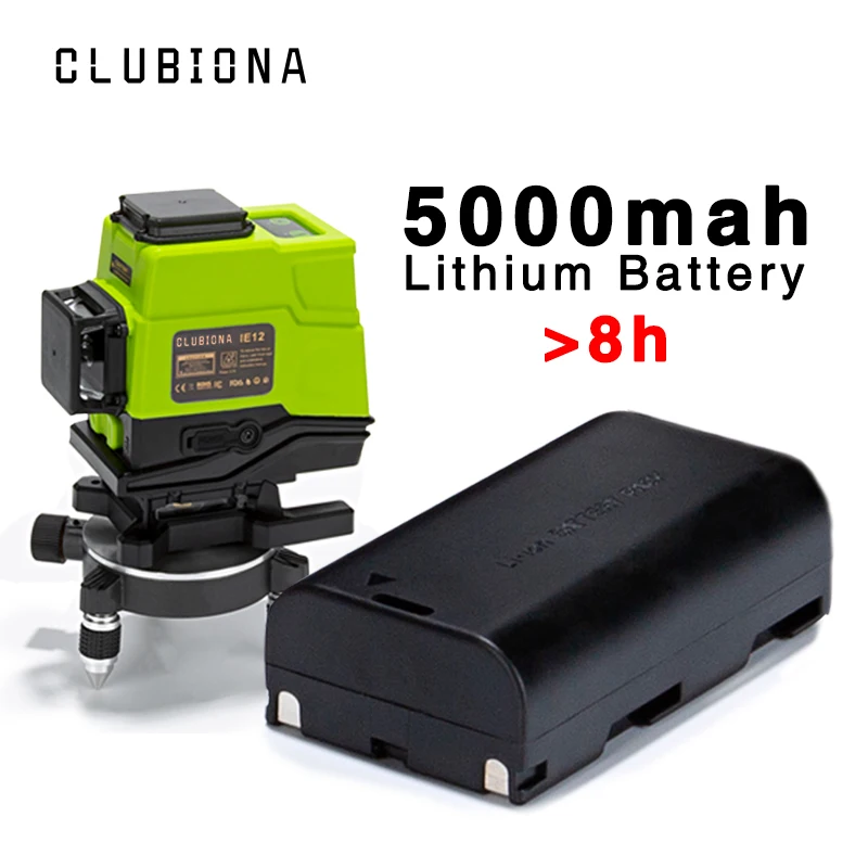 Clubiona IE12 немецкий лазерный модуль напольный и настенный Мощные зеленые линии дистанционного управления 3D лазерный уровень с литий-ионной батареей