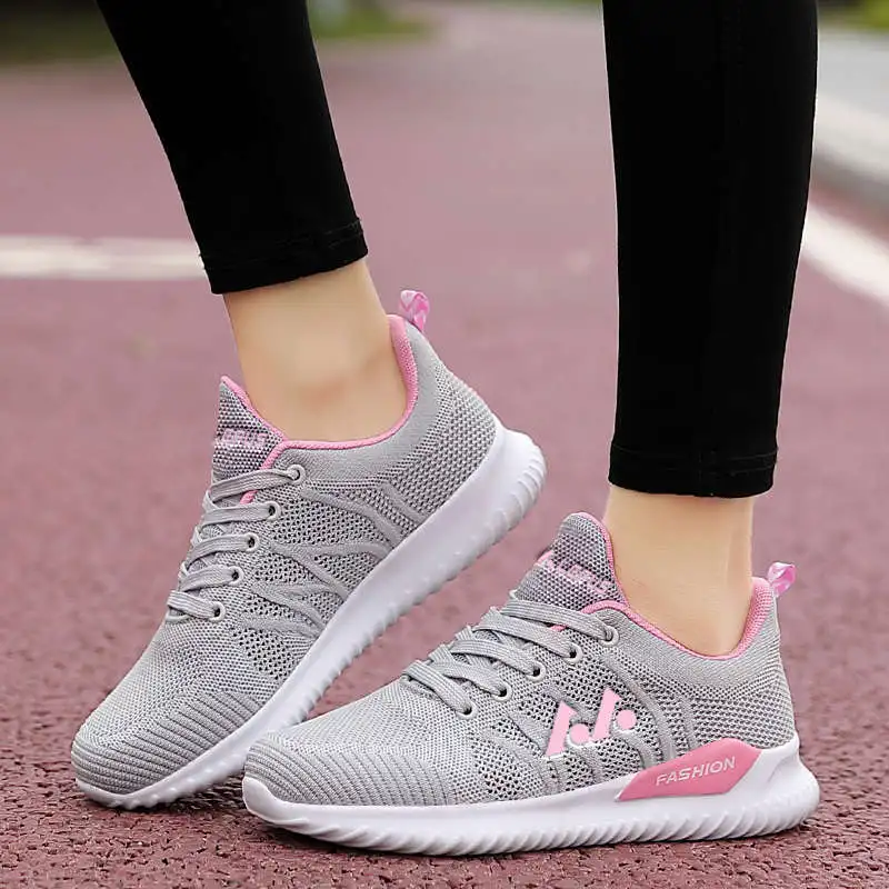 

Sport Sneakers Woman Lace Up Slip Resistant Women's Sports Shoe Outdoor Plus Size Women Running Shoes Low Top Sport Shoes 36D