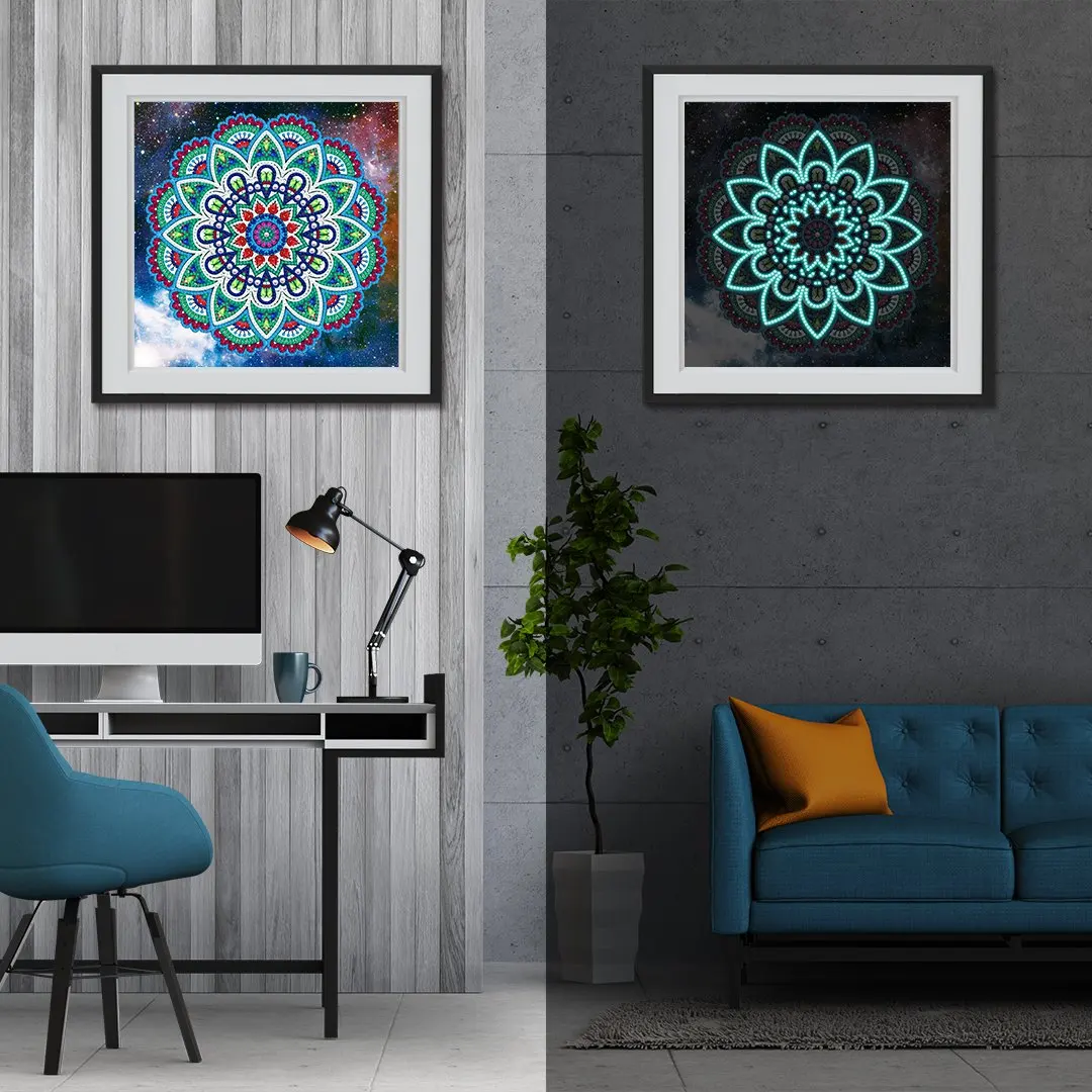 

5D Luminous DIY Diamond Painting Kits Embroidery Full Round With AB Drill Animal Flower Mosaic Art home decor Gift