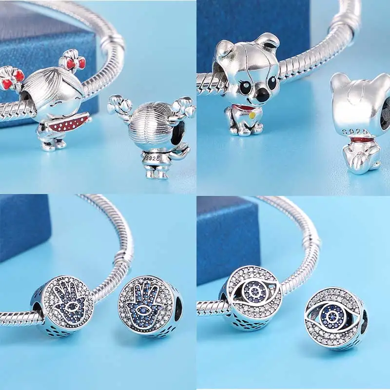 Лидер продаж 2022 коллекция панк подвесные бусины для Pandora Prata Delai 925 подвеска
