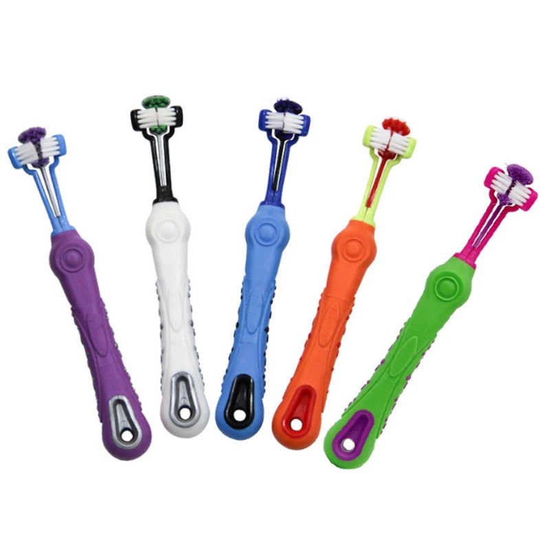 Прямая продажа двусторонняя зубная щетка для животных собак дополнение