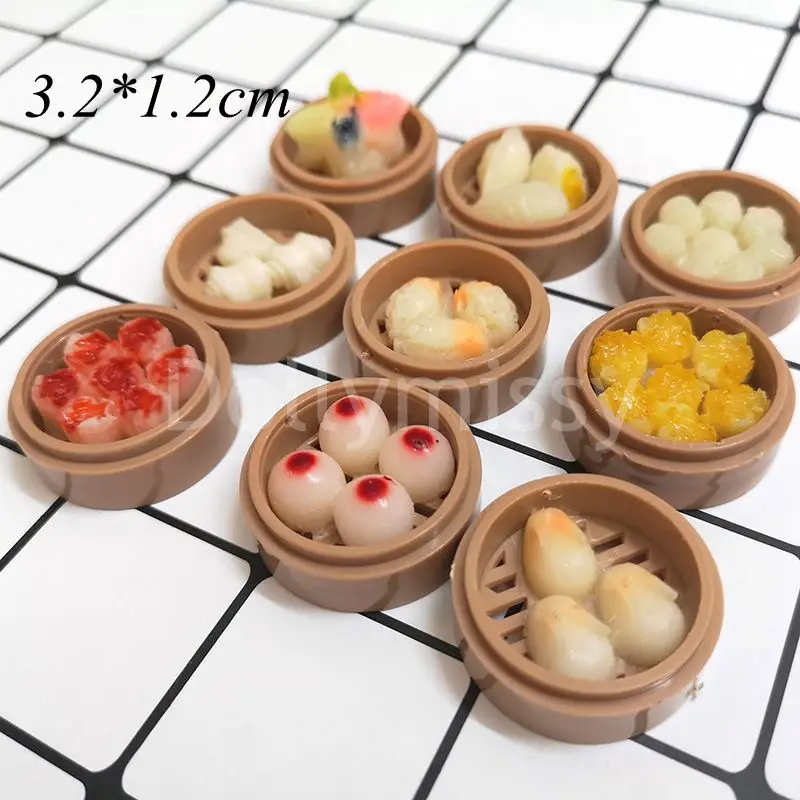 2 шт. кукольный домик миниатюрная еда китайский Dim Sum притворяющаяся blyth bjd Декор