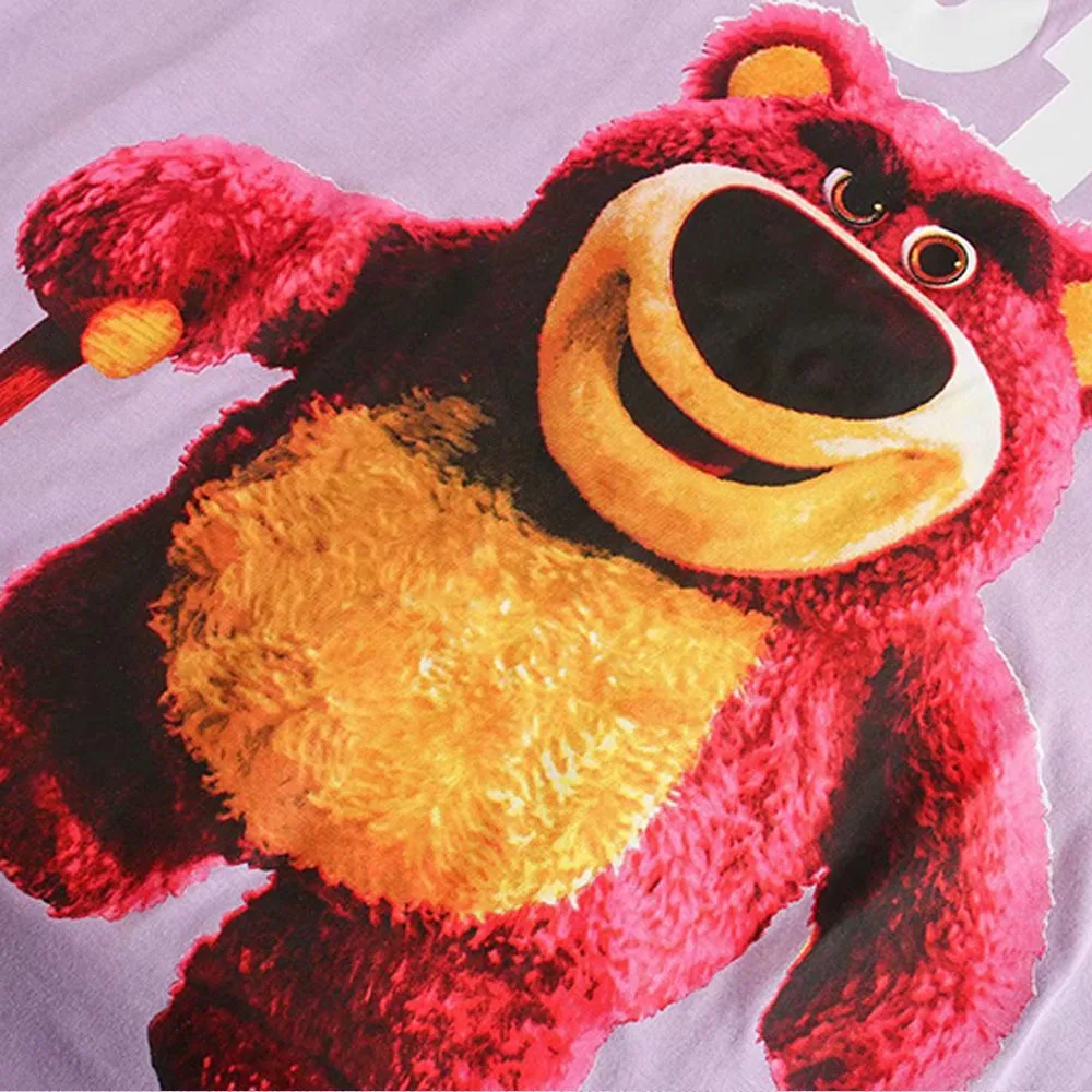 Disney Fashion Bear Losto/Милая женская футболка с принтом героев мультфильмов пуловер