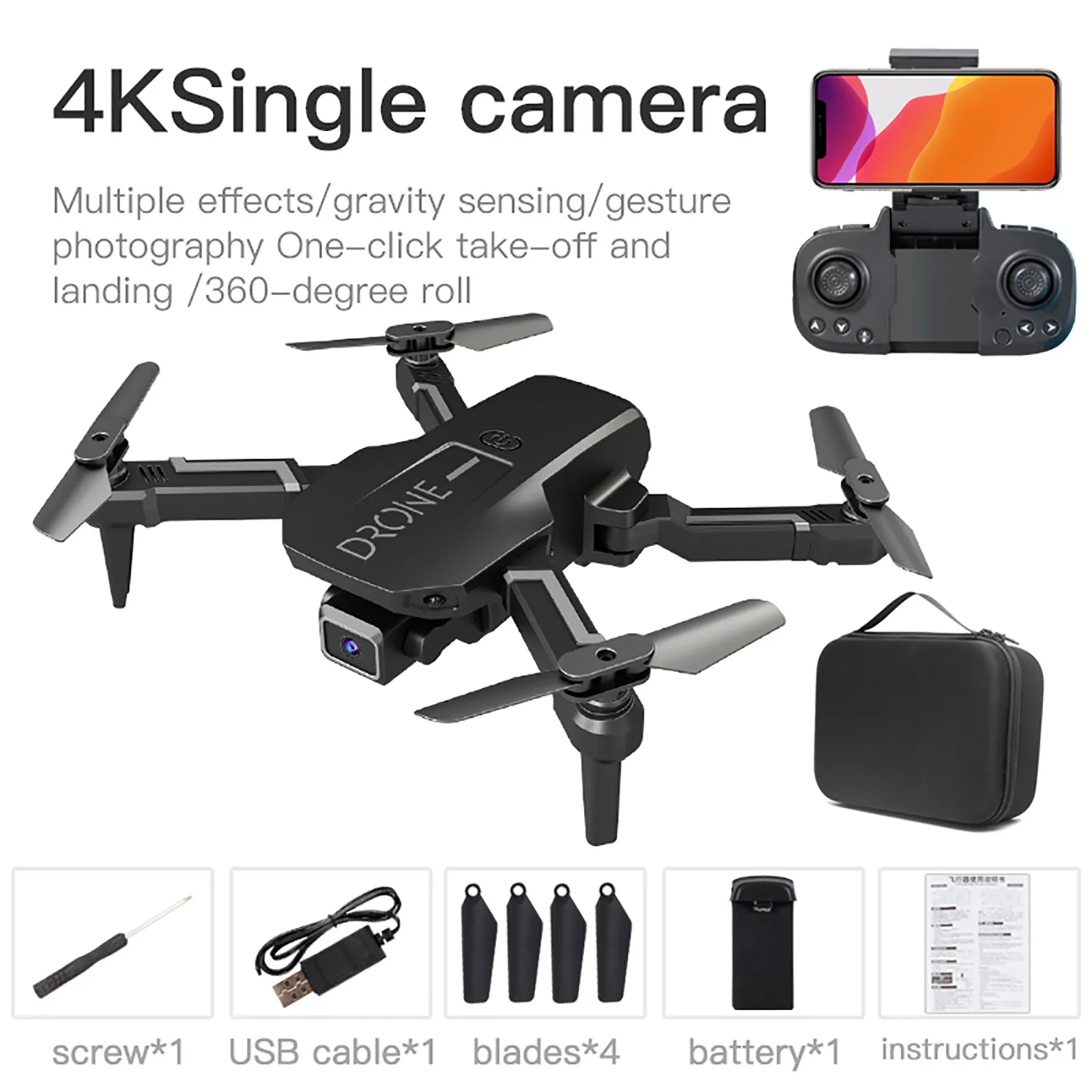 

RC helicopter toy drone 2021 New H3 Mini RC Drone 4K HD FPV Dual Camera RC Quadcopters Foldable Drone HD shooting landscape