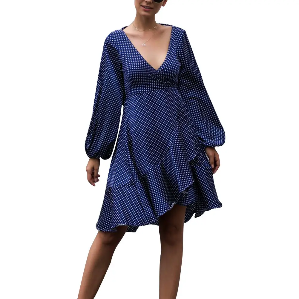 Новое Женское платье в горошек с нестандартными рюшами для девочек детская