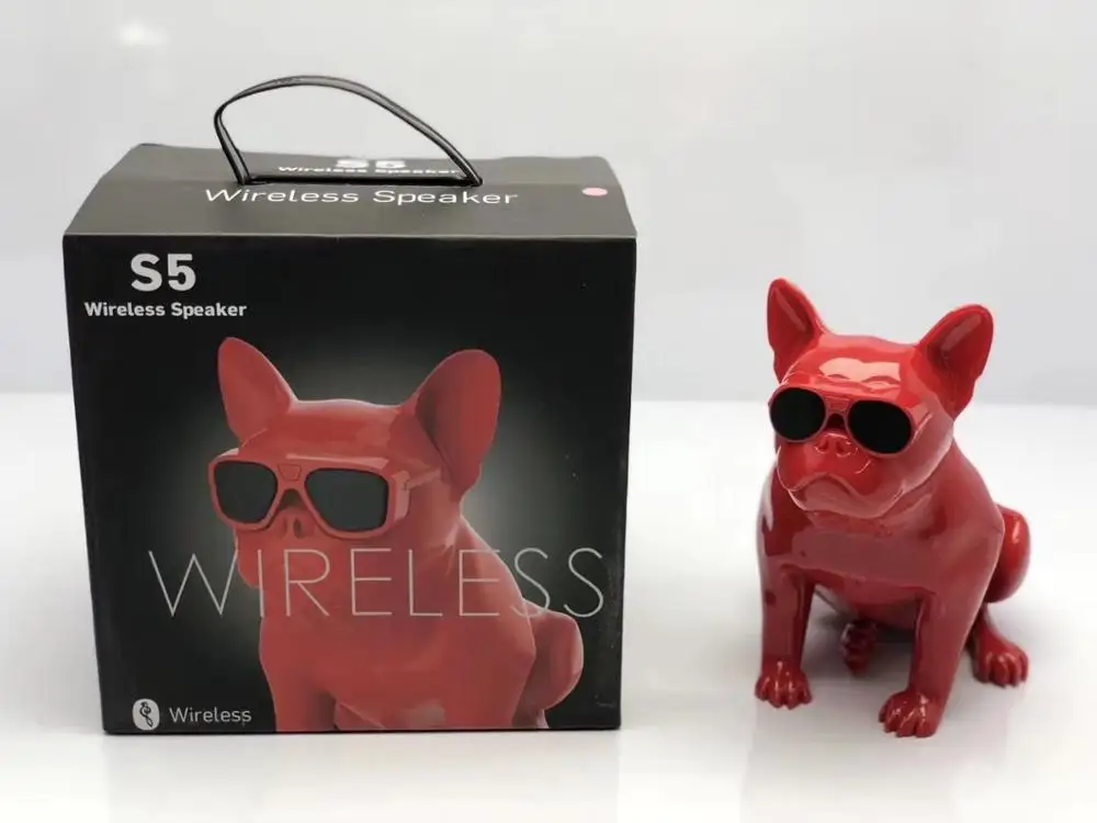 S5-Red Беспроводной Bluetooth динамик S4╱S5 бульдог динамик сабвуфер многофункциональные компьютерные колонки Портативный HIFIBass плеер для подарков - Цвет: S5-Red