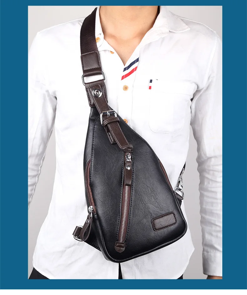

NEW Men Chest bag Short Trip Messenger Bags Water Repellent Crossbody Shoulder Bag Business fashion shoulder bag