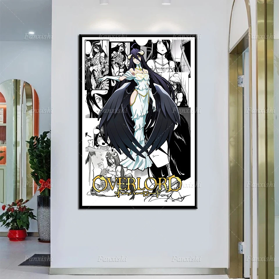 

Overload Albedo Anime Canvas Poster Nordic Home Bedroom Decor Prints Pictures Modern Living Room Wall Cuadros Painting Gift