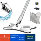 Плоская Швабра X-type с поворотом на 360 градусов, подходит для деревянных досок, плитки, бытовой инструмент для уборки, кухни, ванной комнаты, коврик из микрофибры, ленивая Швабра