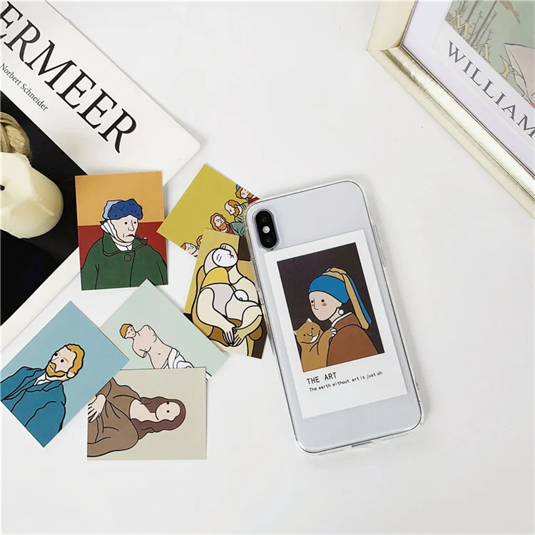 Прозрачный ТПУ чехол для телефона с масляным рисунком для iphone 7 XS Max X XR 11 Pro Max для iphone 6 6s 7 8 plus чехол с фоторамкой задняя крышка