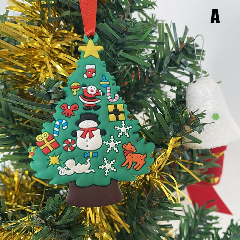 

PVC Christmas Themed Ornament Xmas Tree Hanging Pendant for Home Restaurant Decoration HB88