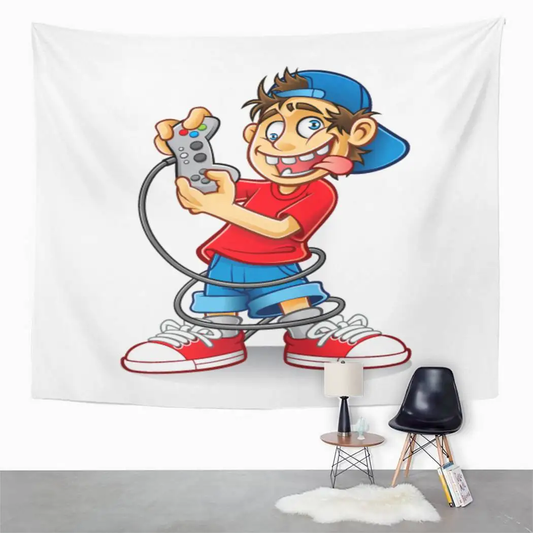 Гобелен для мальчиков черный гобелен с собакой шнауцера спальни декор комнаты