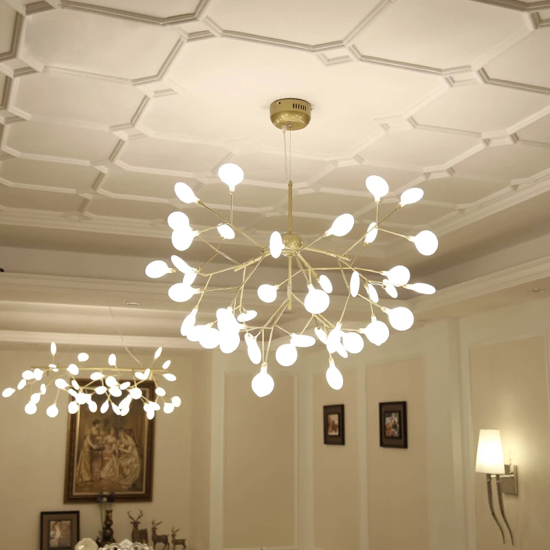 Современная светодиодная люстра в виде ветвей дерева декоративное освещение для