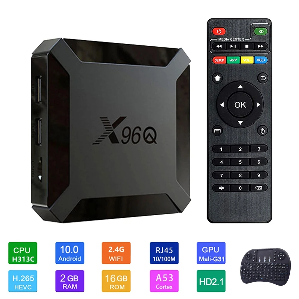 

ТВ-приставка X96 X96Q Android 10 H313 четырехъядерный 2 Гб 16 Гб Allwinner Wifi 4K Smart TV Box STB телеприставка