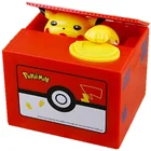 Копилка автоматически крадущая монету для детей, подарок на день рождения, Рождество, высокое качество, электронная коробка для денег Покемон Пикачу