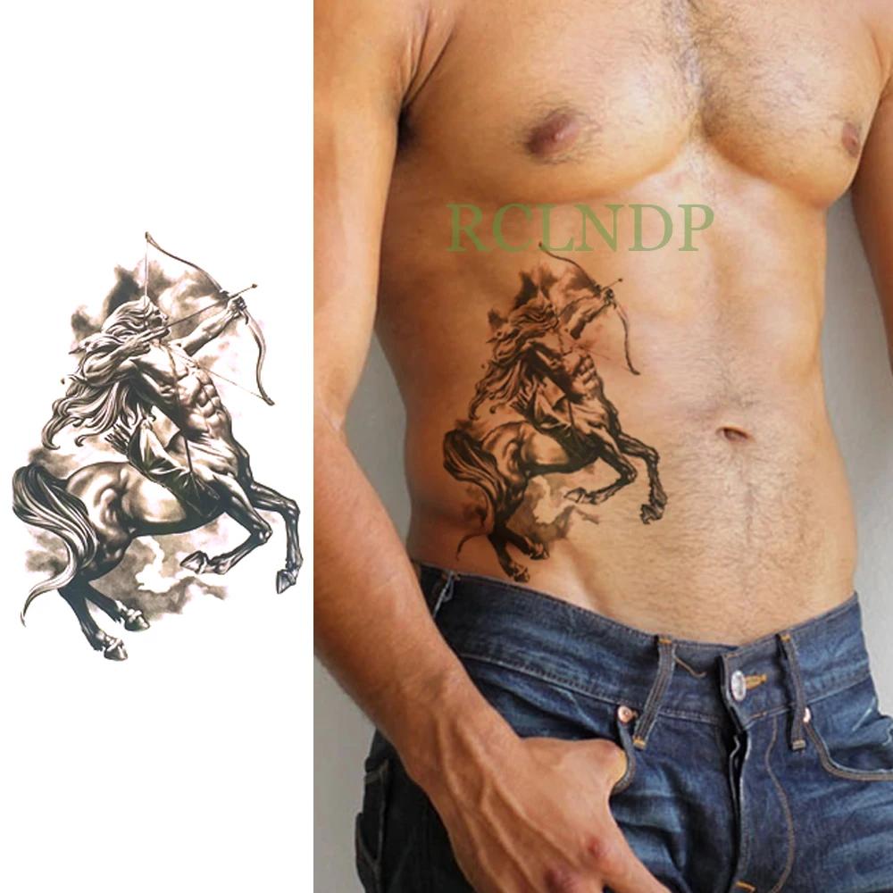 Водостойкая Временная тату наклейка Орел Ультрамен поддельные флэш задняя нога