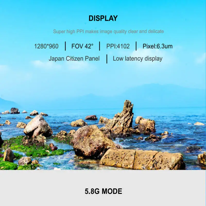 

Eachine EV300D FPV Goggles 1280*960 5.8G 72CH Dual True Diversity Compatible Built-in DVR Focal Length Adjustable For Dron
