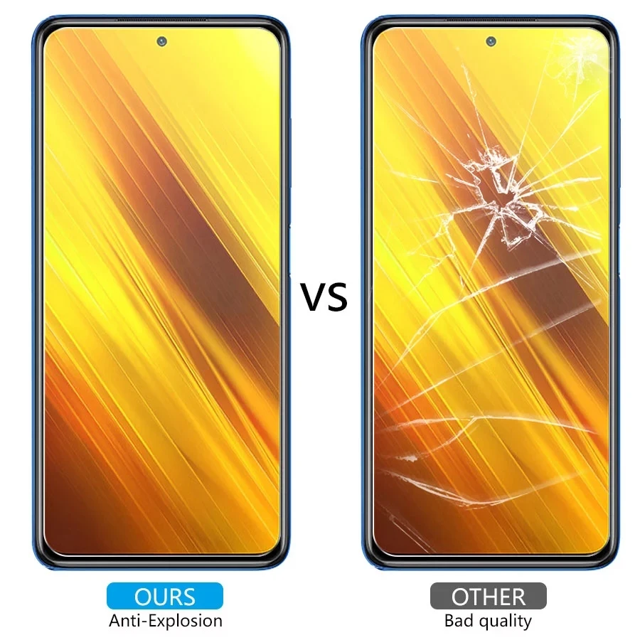 

3 Pcs Tempered Glass For Xiaomi Poco X3 NFC F2 Pro X2 F1 Screen Protector For Redmi Note 9 8 7 Pro 9s 8T 9A 9C 8A 7A Glass Film