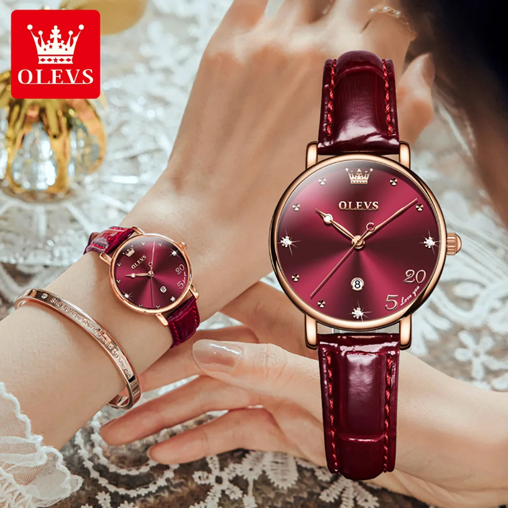 Фото Женские кварцевые часы с кожаным ремешком в стиле ведущей моды | Наручные