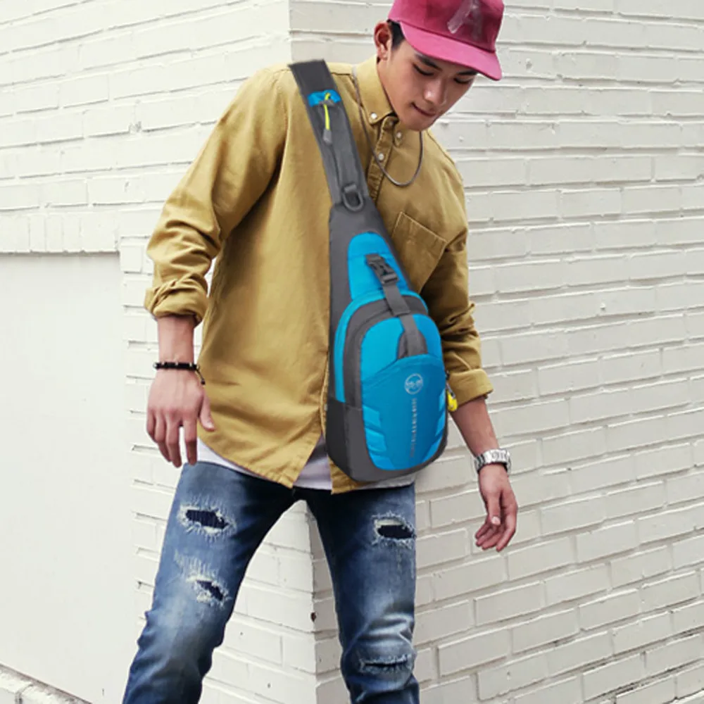 Спортивная сумка унисекс Оксфорд на грудь хит цвет один плечевой ремень заднюю