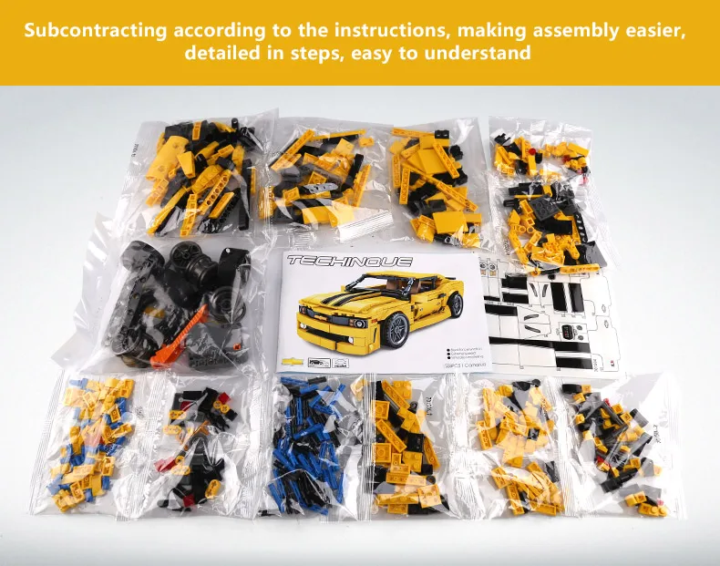 Moc Technic Chevrolet Camaro ZR1 модель Машинки Игрушки Классический Спортивный скоростной автомобиль строительные блоки наборы кирпичей игрушки Совместимые 42093