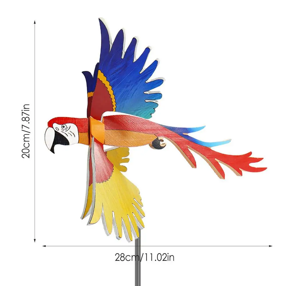 

Parrot Windmill Bird Wind Spinner Garden Lawn Stakes Courtyard Farm Yard Animal Ornament Home Decoration