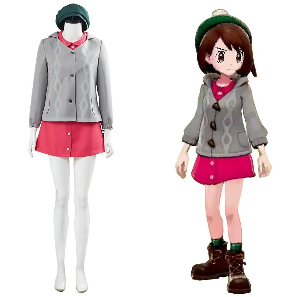 Костюм для косплея Марни с покемоном и мечом женская шапка девочек платье пальто