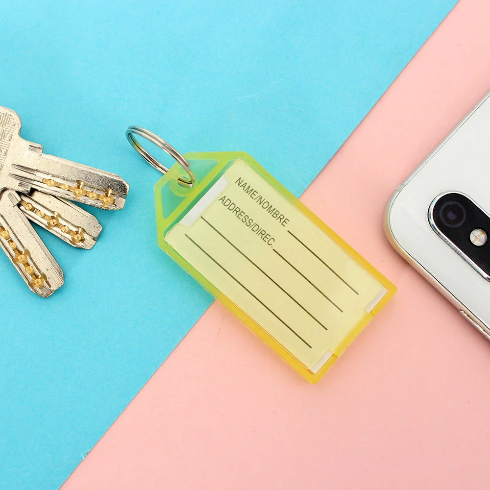 10 шт./лот DIY пластиковая бирка брелок для ключей карамельных цветов багажа