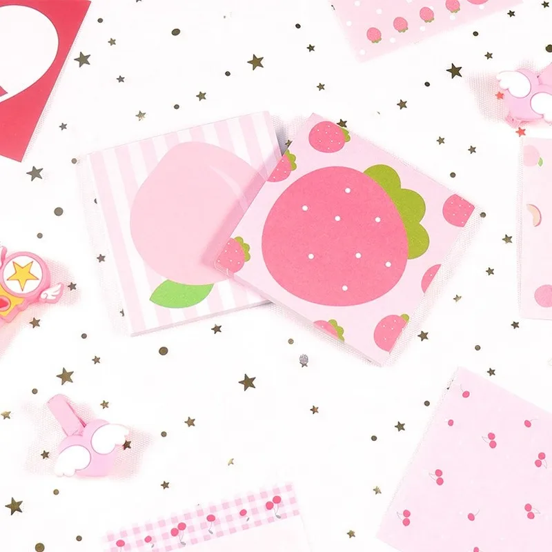 AngelHere 50 шт./лот Kawaii блокнот для заметок клубника вишня фрукты планировщик с узором