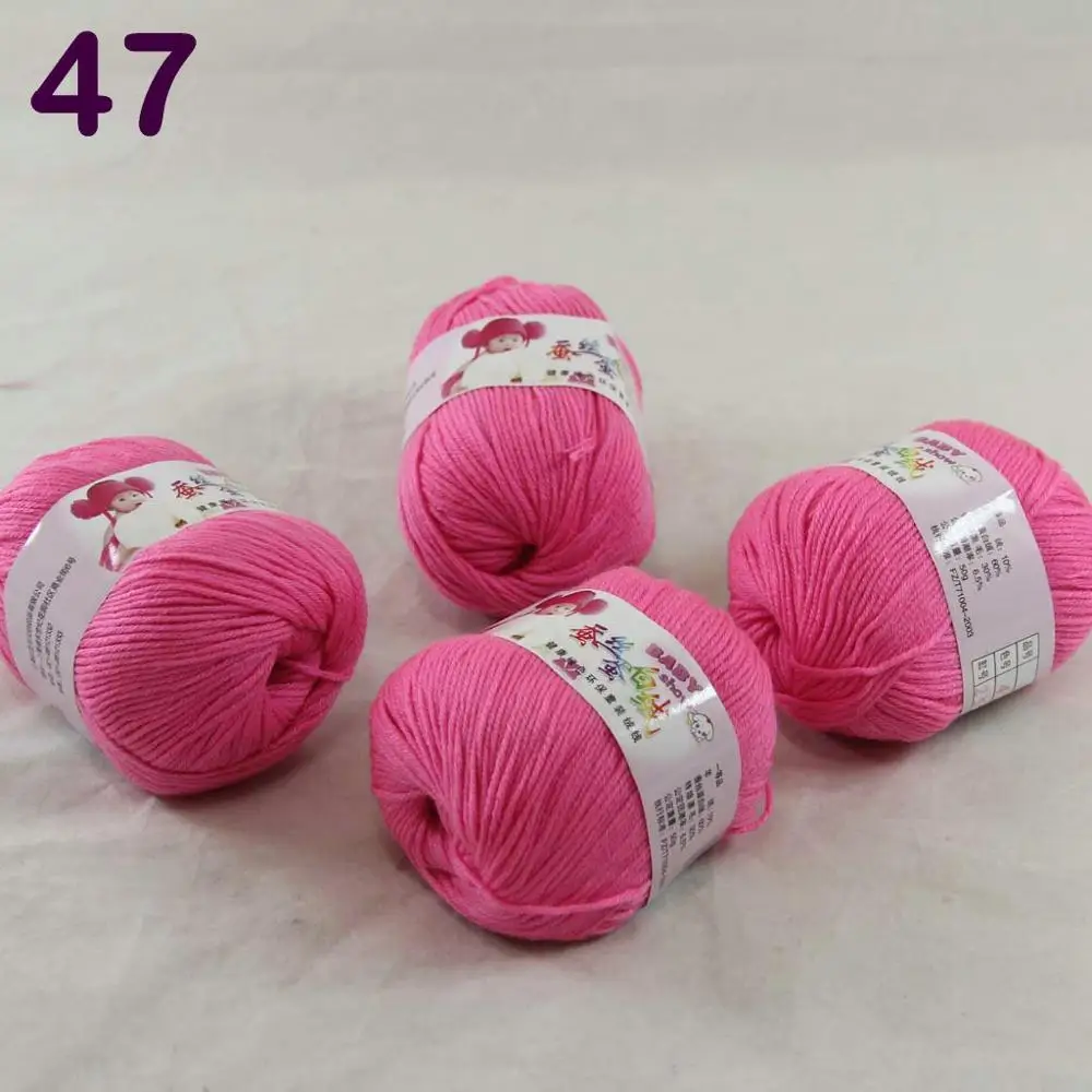 Цвет на выбор 4 шара 50 г кашемировая шелковая бархатная детская трикотажная пряжа