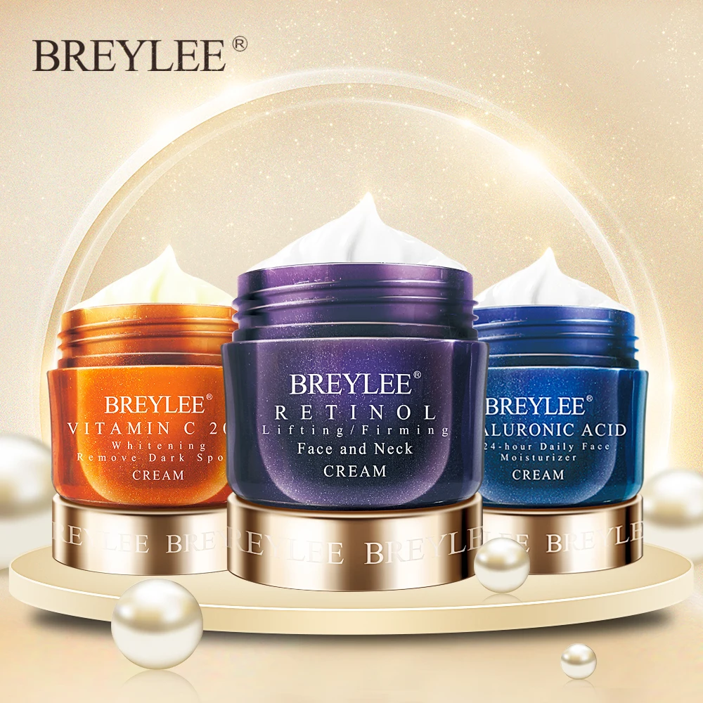 

BREYLEE Whitening Face Cream Retinol Vitamin C 20% Hyaluronic Acid Moisturizing Anti-Aging Wrinkle Facial Moisturizer Skin Care