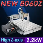 YOOCNC новейший USB cnc 8060 2200 Вт 4-осевой 3d Деревообработка резьба фрезерный станок пена для гравировального станка по металлу в Китае
