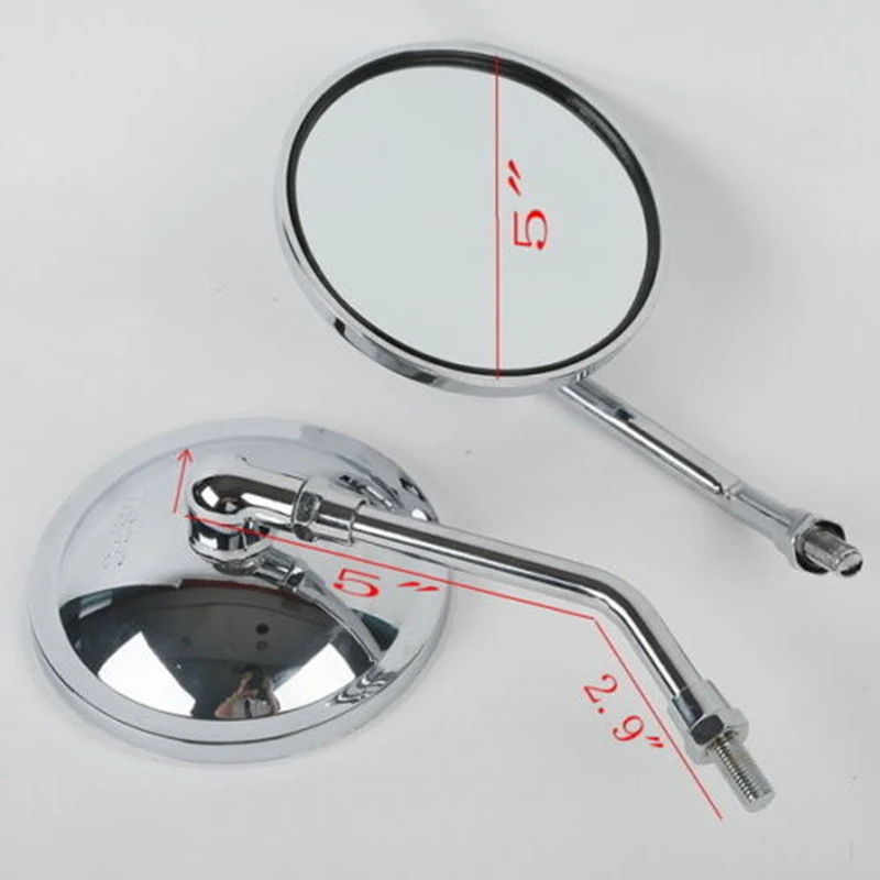 Мотоциклетные боковые зеркала заднего вида круглой формы для Honda Suzuki Kawasaki CB 200 250