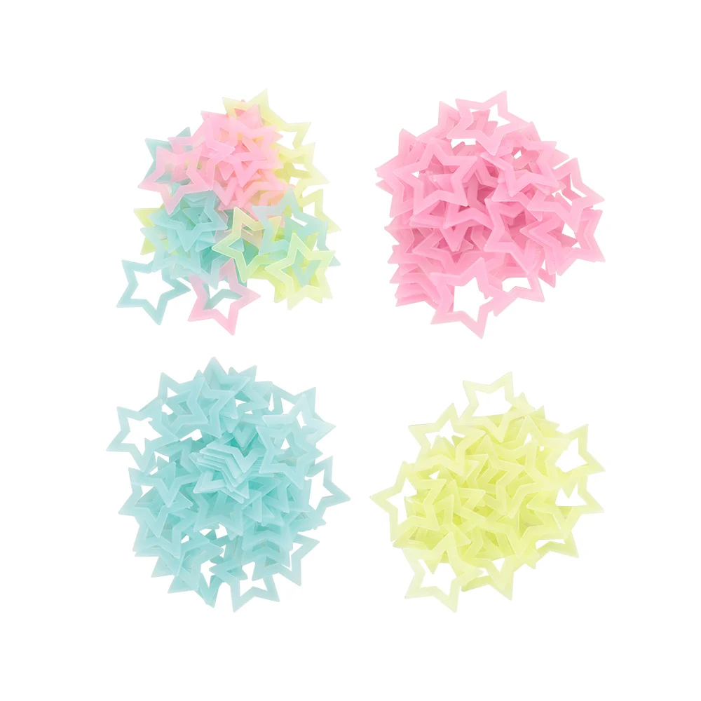 Светится в темноте планеты ажурная звезда спальня Потолочная настенная наклейка