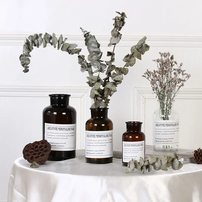 CuteLife INS Скандинавское Прозрачное Стекло Цветочная ваза для украшения интерьера