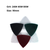 909090mm industrial scouring pad triangle flocking metal polishing abrasive rust removal cloth 240400800 grit