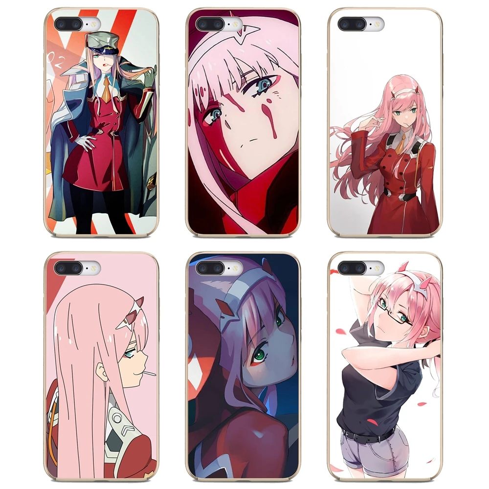 

For Apple iPhone 10 11 12 Pro Mini 4S 5S SE 5C 6 6S 7 8 X XR XS Plus Max 2020 Darling-in-the-FranXX-Zero-Two Soft Case Covers