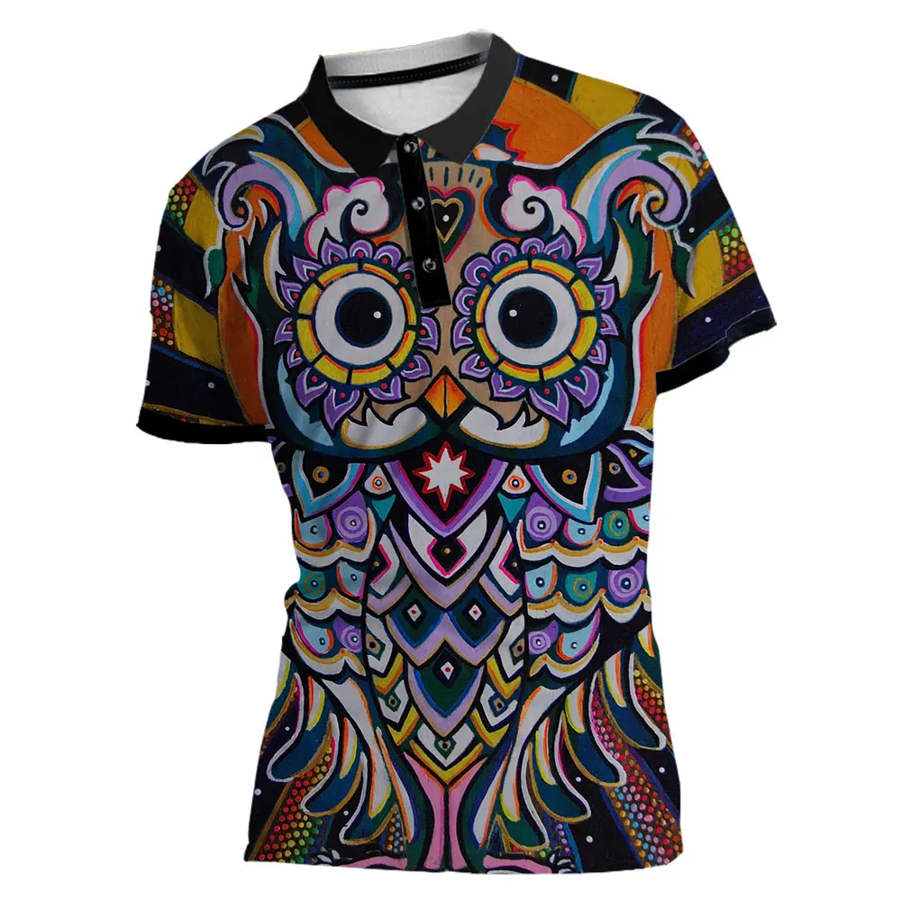 Осенняя Черная мужская одежда с 3D принтом психоделической совы Мужская