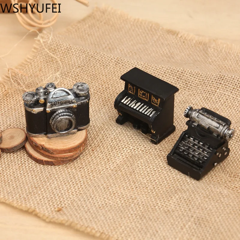WSHYUFEI Ретро Смола мини маленькое украшение для творчества камера ремесла