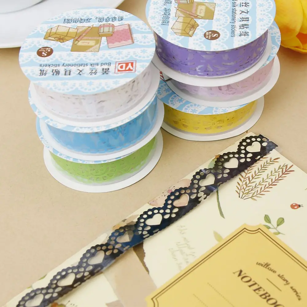 1 шт. DIY Васи кружевная лента Washi декоративные Стикеры Скрапбукинг Бумага клейкая